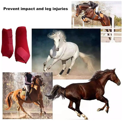 Horse Leg Protectors - Neoprene Anti-Impact Boots for Turnout & Riding