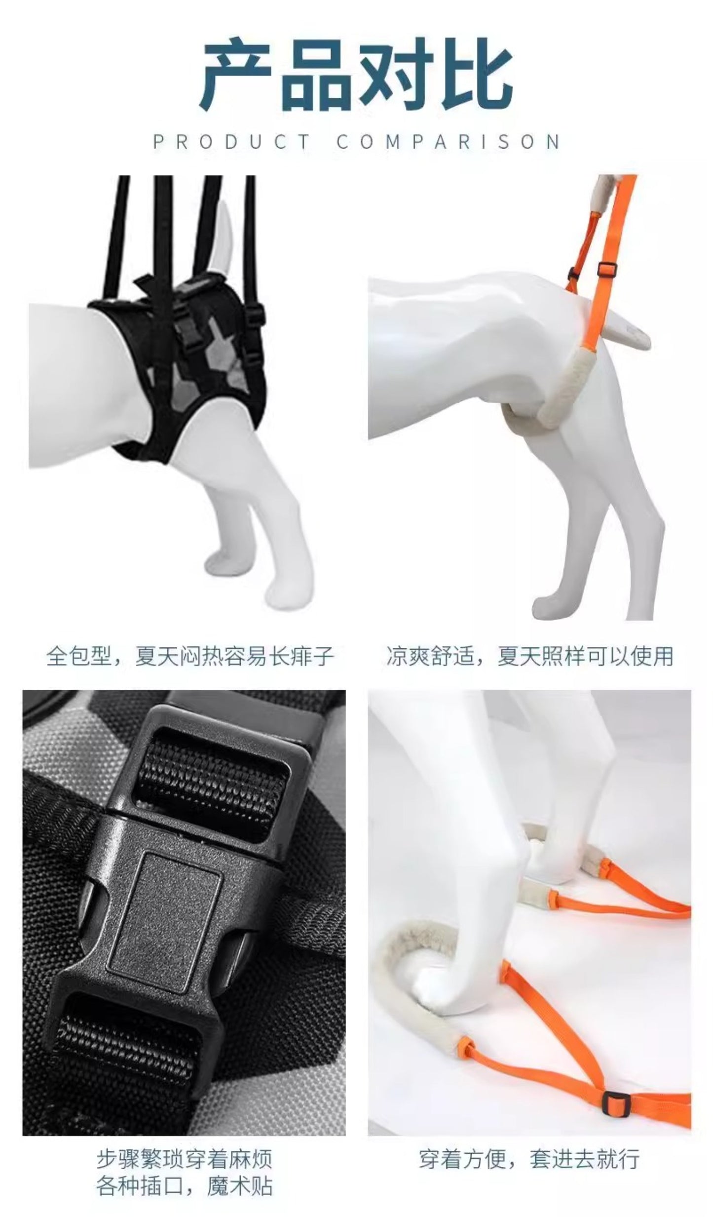 Dog Rear Lift Harness - Mobility Support Sling for Senior & Injured Dogs