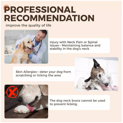 Dog Neck Support Collar - Soft Recovery Collar Alternative to Plastic Cones