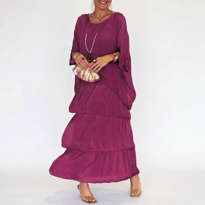 Nora | Flowing Maxi Dress with Layered Effect