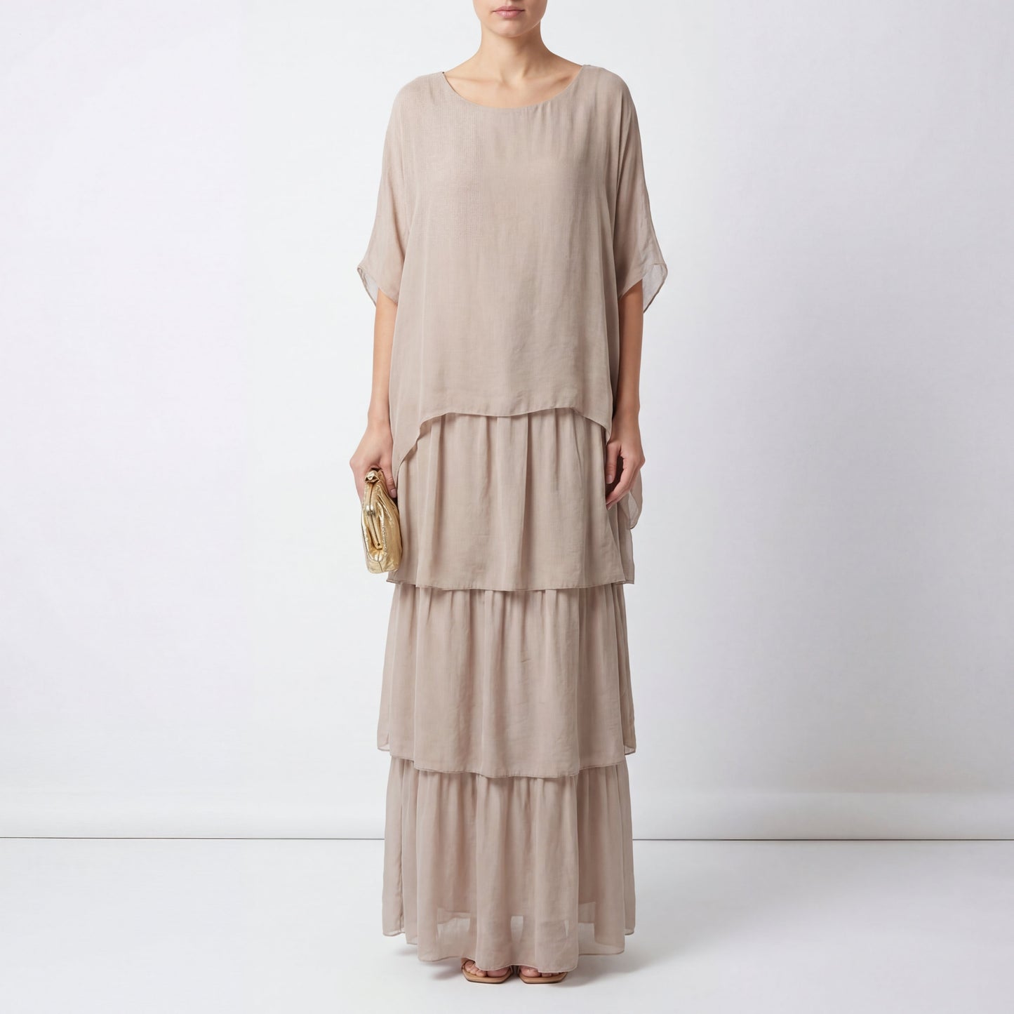 Nora | Flowing Maxi Dress with Layered Effect