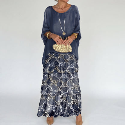 Nora | Flowing Maxi Dress with Layered Effect