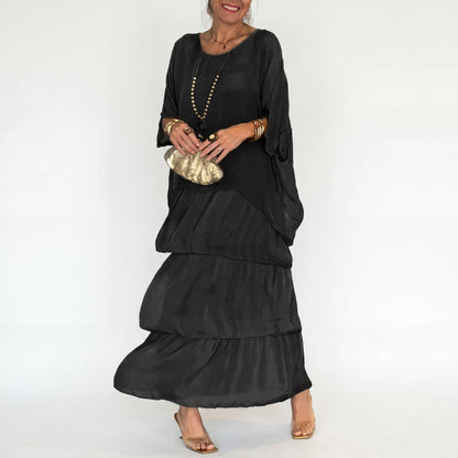 Nora | Flowing Maxi Dress with Layered Effect