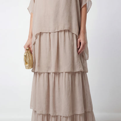 Nora | Flowing Maxi Dress with Layered Effect