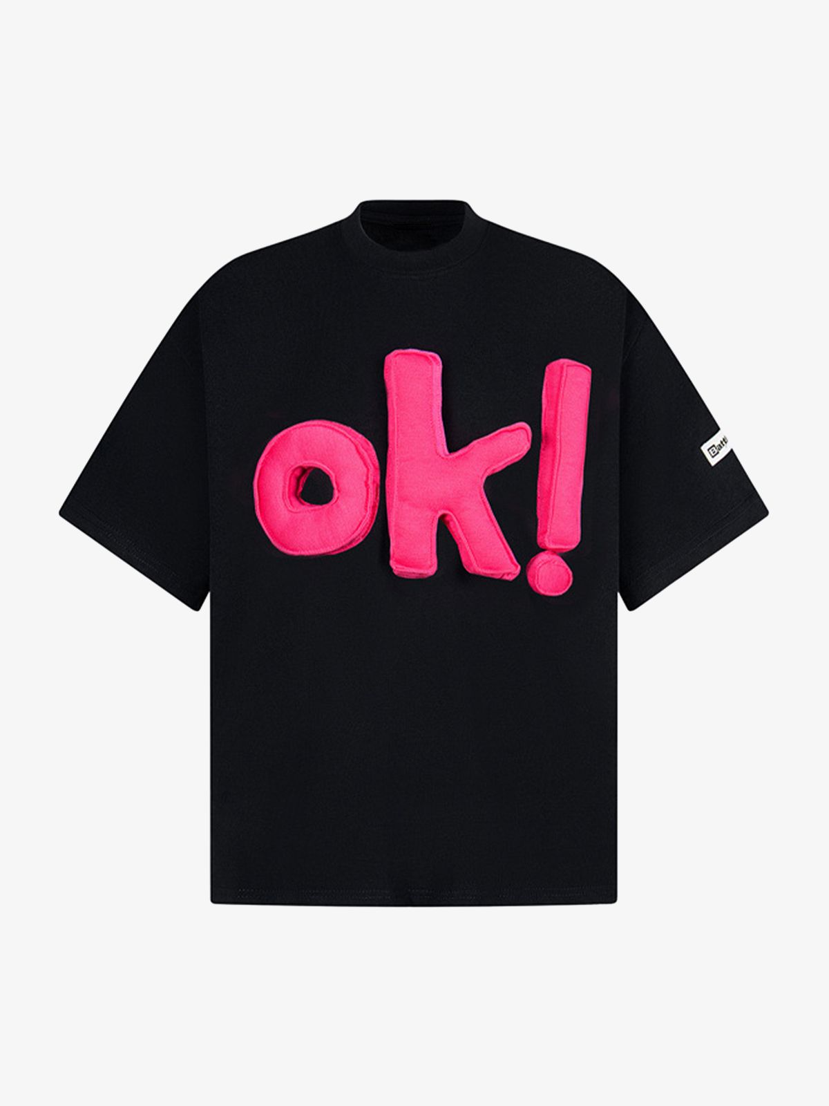 Graphic OK! Slogan Cotton T-Shirt