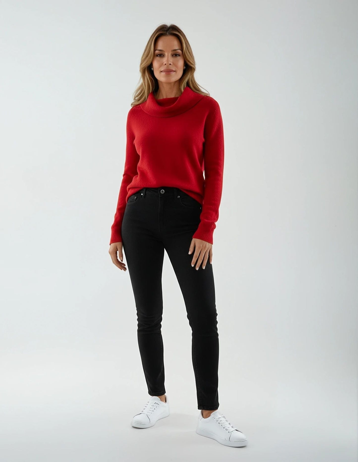 Maglione da donna in maglia ondulata – Elegante e morbido girocollo