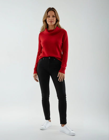 Maglione da donna in maglia ondulata – Elegante e morbido girocollo