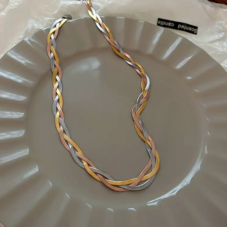 Elegante ketting in goud en zilver