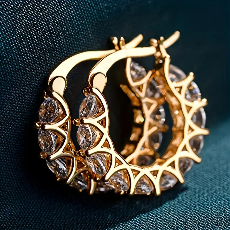 Divifa Bright Golden Earrings in Gold-Plated stainless steel