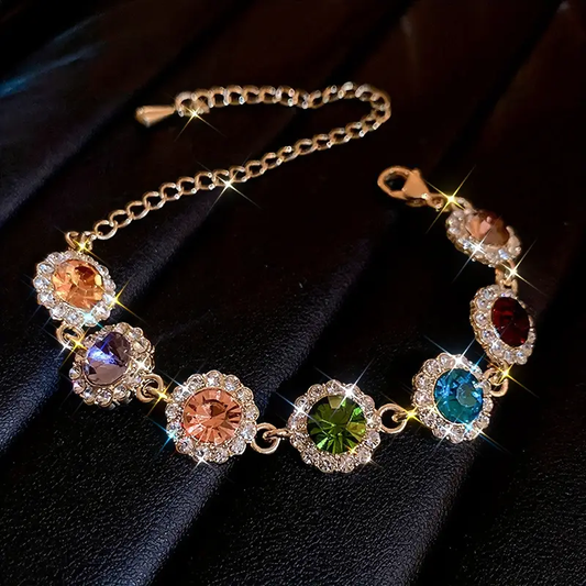 Colorful zircon bracelet