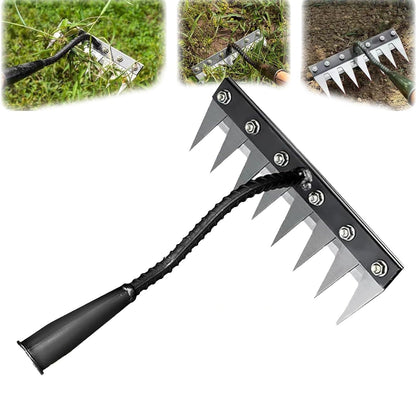 Präziser Gartenrechen aus Kohlenstoffstahl für Unkrautentfernung