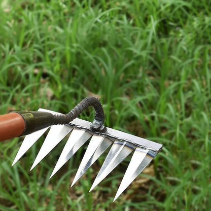 Präziser Gartenrechen aus Kohlenstoffstahl für Unkrautentfernung