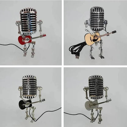 Whimsical Robot Desk Lamp with Musical Flair