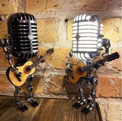Whimsical Robot Desk Lamp with Musical Flair