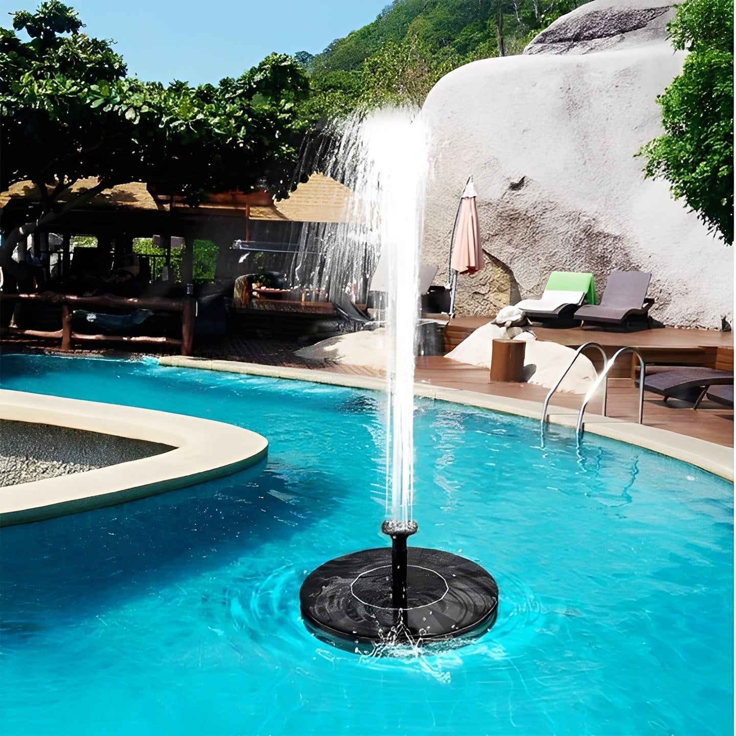 Solar-Powered Floating Fountain Pump for Outdoor Decor