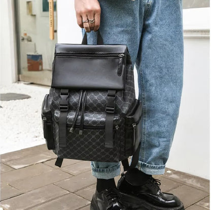 Sleek Leather Laptop Backpack for Travel and Daily Use