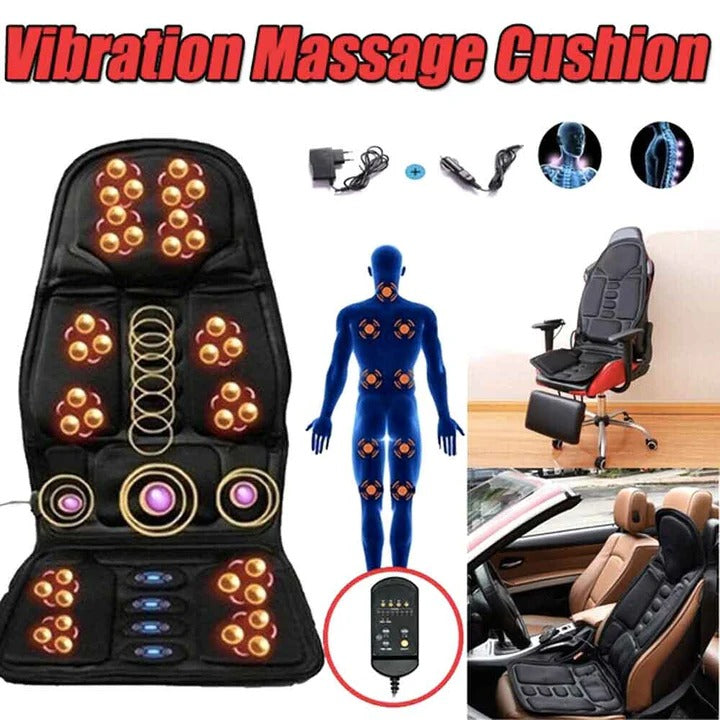 Rechargeable Comfort Massage Seat Cushion with 8 Vibration Levels