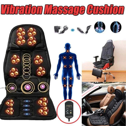 Rechargeable Comfort Massage Seat Cushion with 8 Vibration Levels