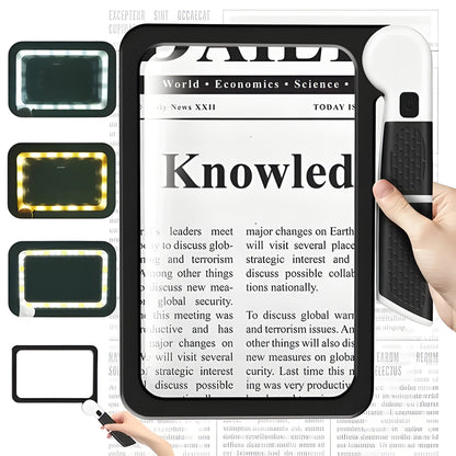 Portable LED Magnifier with Adjustable Illumination