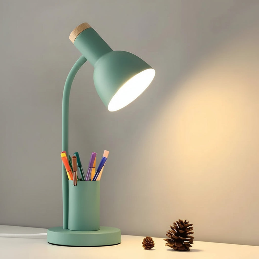 Elegante Tischlampe mit Praktischem Stiftsortierer