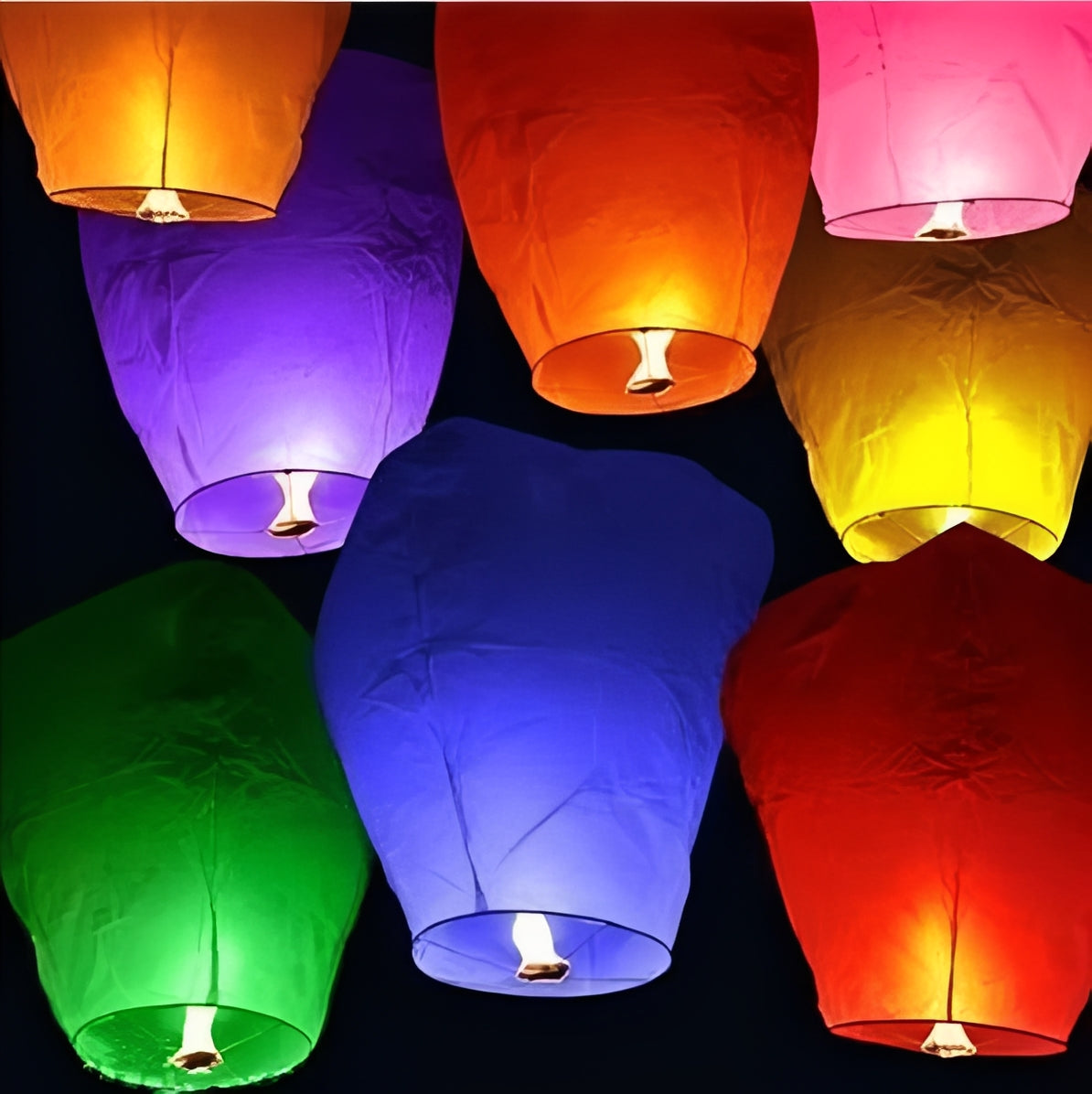 Schwebende Papierlaternen mit Farbwechsel-Design für Feste