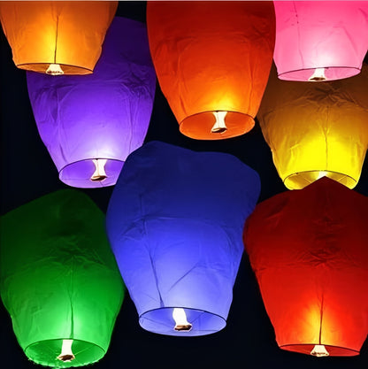 Schwebende Papierlaternen mit Farbwechsel-Design für Feste