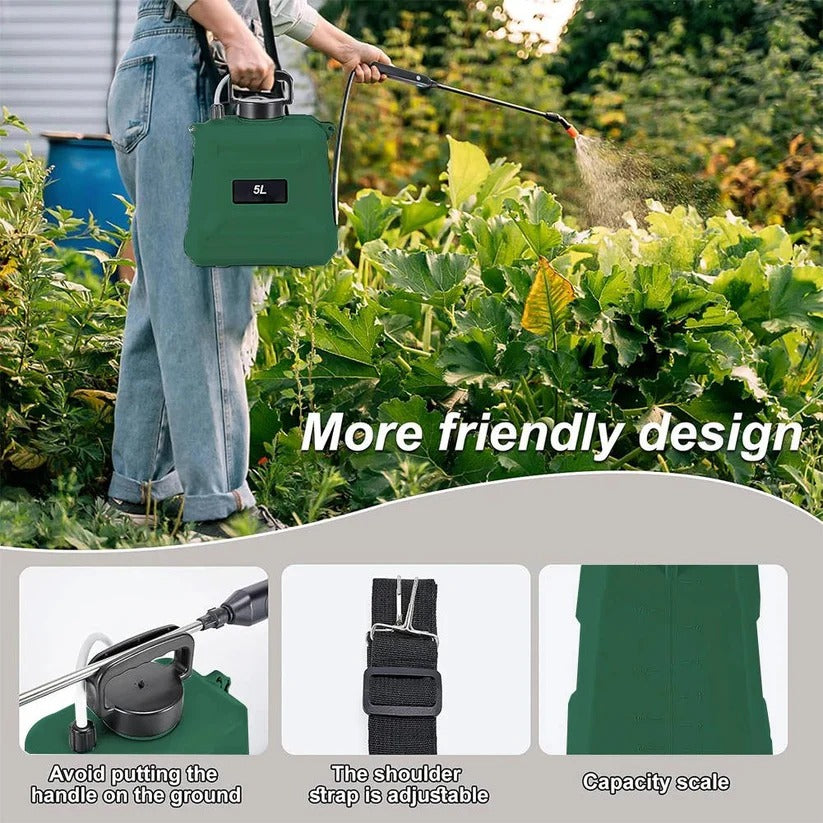 1.3 Gallon Rechargeable Garden Sprayer with Versatile Nozzles
