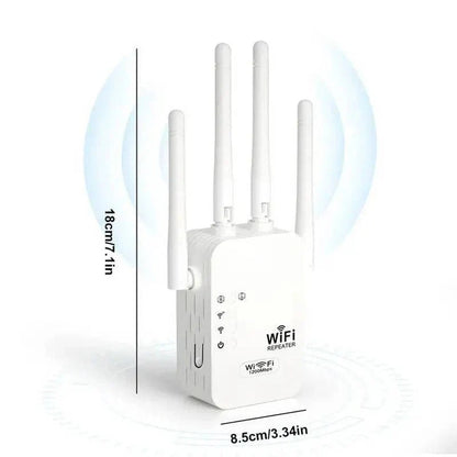 WLAN-Reichweitenverlängerer mit 6 Antennen und Ethernet-Anschluss für das gesamte Zuhause