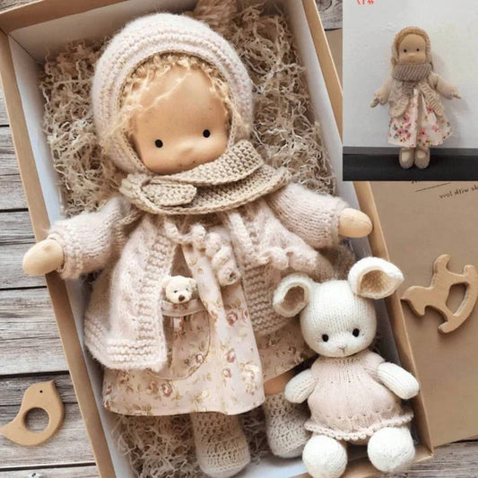 Hochwertige Baumwollpuppe aus natürlichen Materialien für Kinder