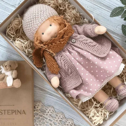 Hochwertige Baumwollpuppe aus natürlichen Materialien für Kinder