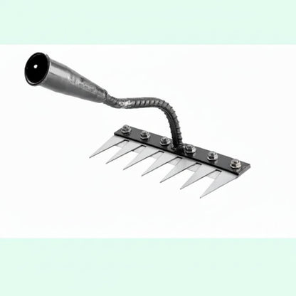 Ergonomischer Gartenrechen aus Stahl für effizientes Unkrautjäten