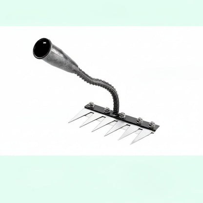 Ergonomischer Gartenrechen aus Stahl für effizientes Unkrautjäten