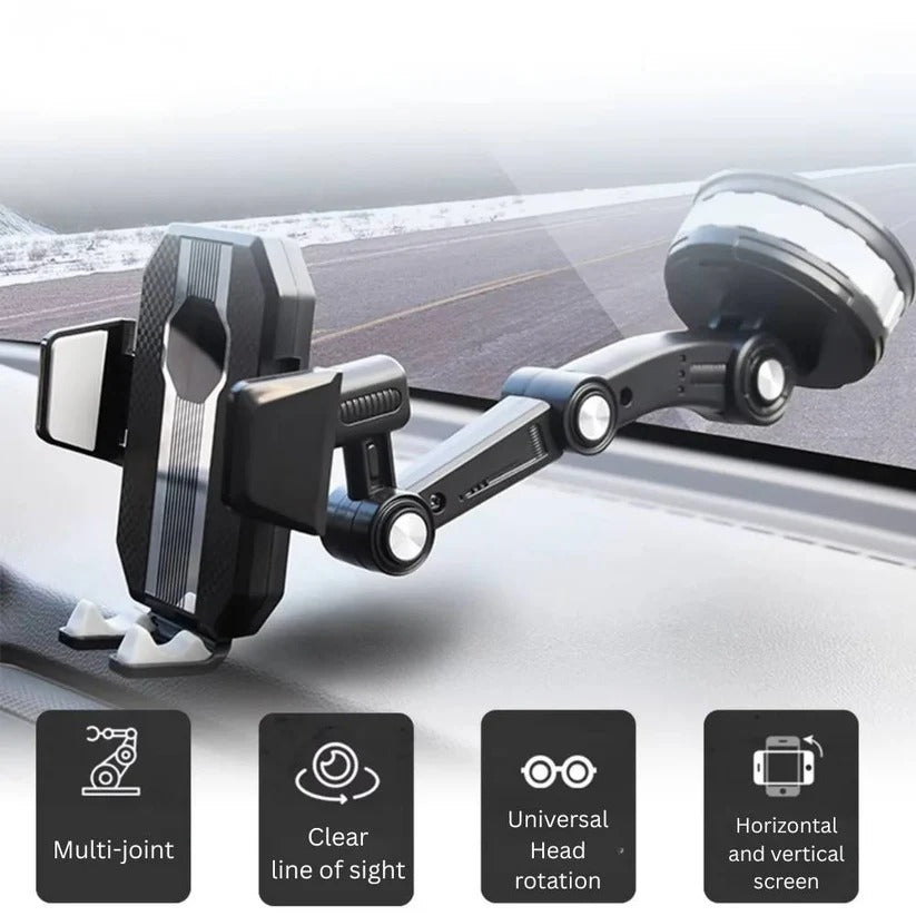360° Drehbarer Auto-Handyhalter mit Saugnapf-Basis