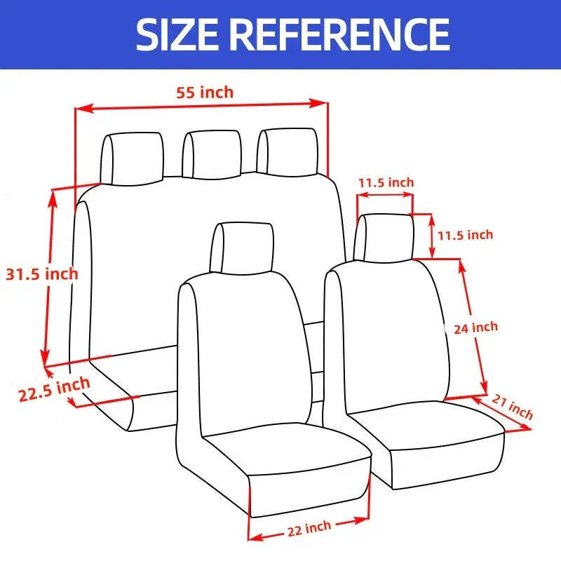 Premium Waterproof Seat Covers for Cars, SUVs & Trucks - 5 Seat Set