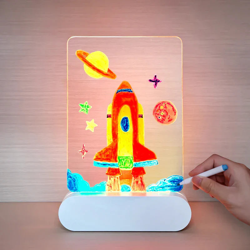 LED DrawingLight™ – Creative Wall Art Night Light for Kids with Glow Pens