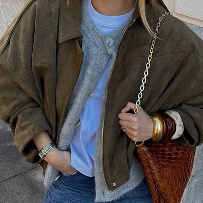 Sorella Classic Suede Jacket | Timeless Smart Casual Style | Effortless Everyday Outerwear | jacket