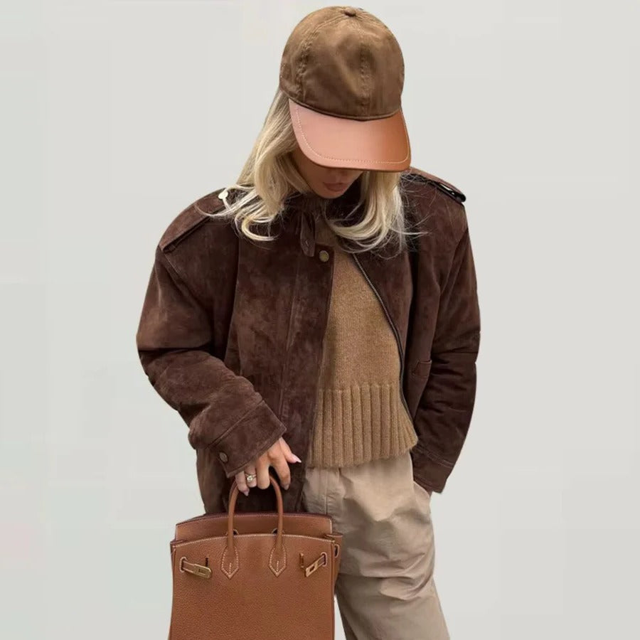 Sorella Classic Suede Jacket | Timeless Smart Casual Style | Effortless Everyday Outerwear | jacket
