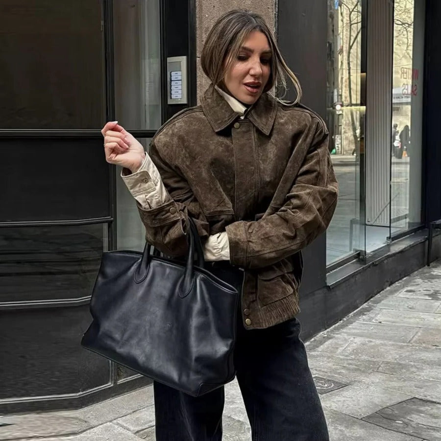 Sorella Classic Suede Jacket | Timeless Smart Casual Style | Effortless Everyday Outerwear | jacket