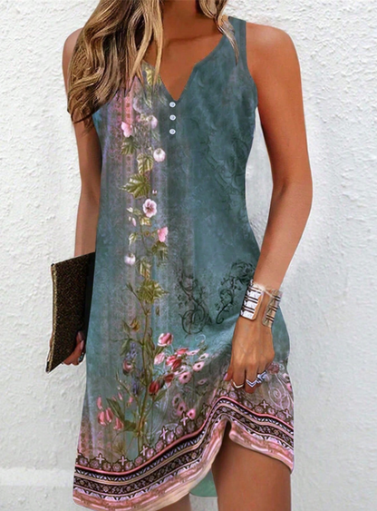 Blair | Women Asymmetric Abstract Art Midi dress