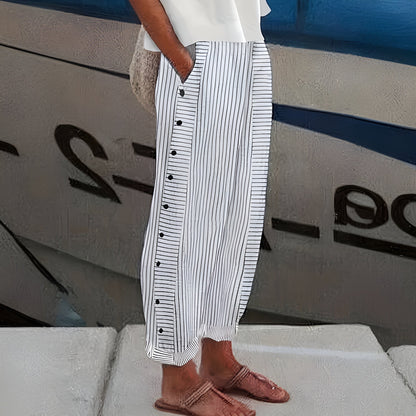 Dagny | Elegante Sommerbukser med Striber