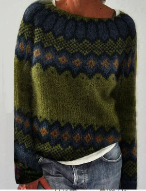 Elendra – Women’s Crew Neck Knit Sweater