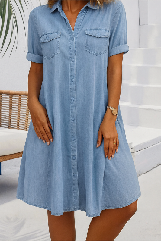 Lightweight Denim-look Dress