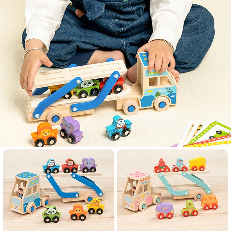 Houten vrachtwagen