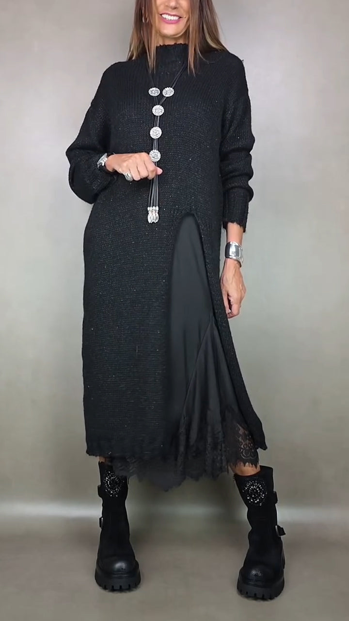 Jesika - Maglione Lungo Elegante Con Abito