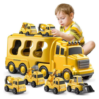 Ultimate Construction Vehicle Play Set with Ramp and Carrier