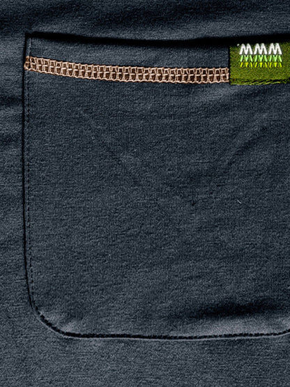 Henley Color Block Knitted Long Sleeve T-Shirt