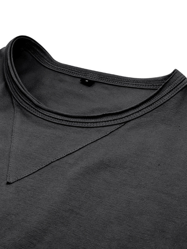Round Neck Long Sleeve Cotton T-Shirt
