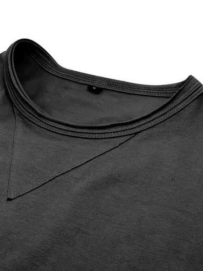 Round Neck Long Sleeve Cotton T-Shirt