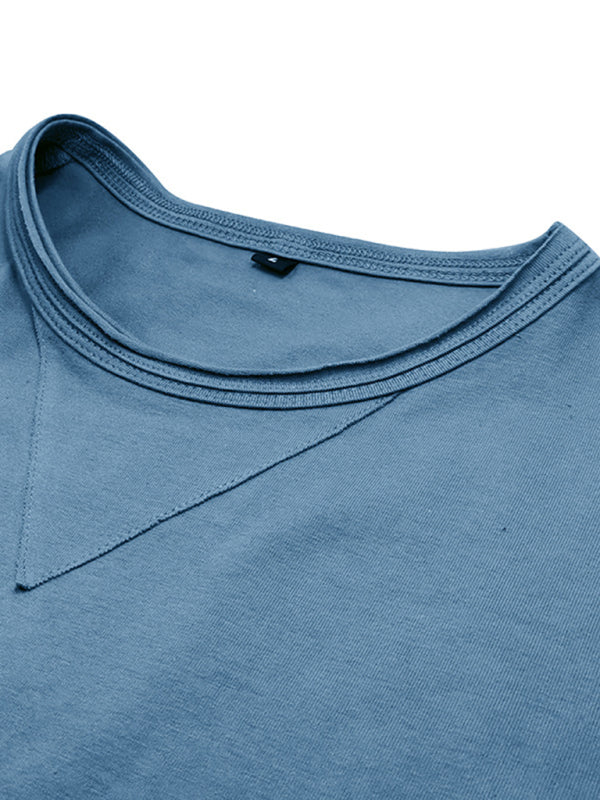 Round Neck Long Sleeve Cotton T-Shirt