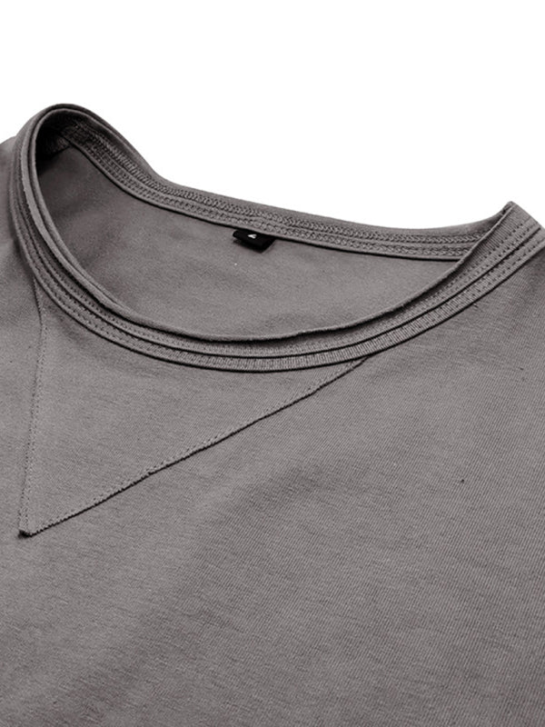 Round Neck Long Sleeve Cotton T-Shirt